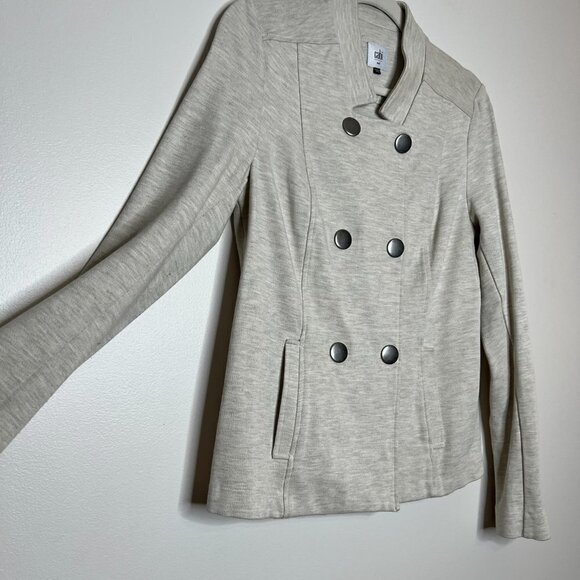 CAbi Charlie Moto Jacket Style #3028 Double Breasted Snap Front Lightweight Coat - Picture 6 of 11